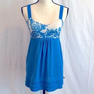 Lululemon Run Back On Track Tank Blue/Laceoflage 8